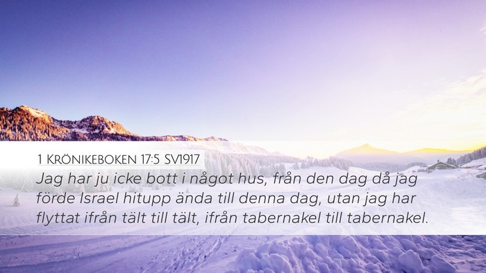 1 Krönikeboken 17:5 SV1917 Bible Verse Image