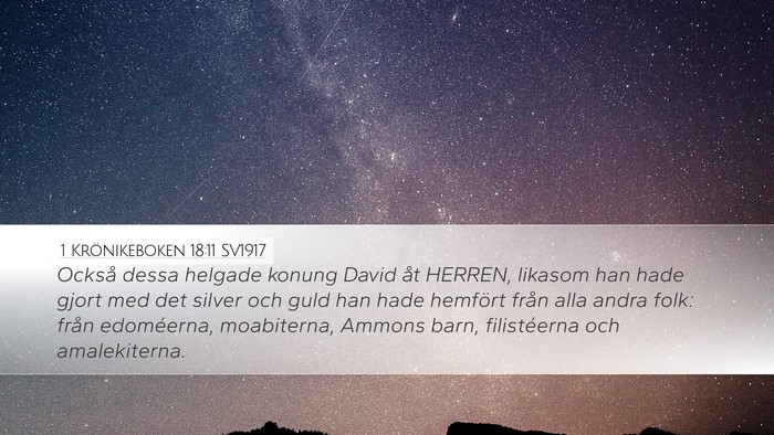 1 Krönikeboken 18:11 SV1917 Bible Verse Image