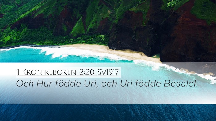 1 Krönikeboken 2:20 SV1917 Desktop Wallpaper - Och Hur födde Uri, och Uri födde - Desktop Bible Verse Wallpaper