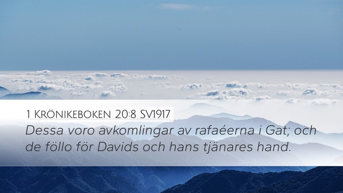 1 Krönikeboken 20:8 SV1917 Bible Verse Image