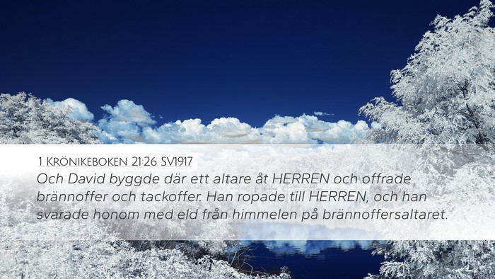 1 Krönikeboken 21:26 SV1917 Bible Verse Image