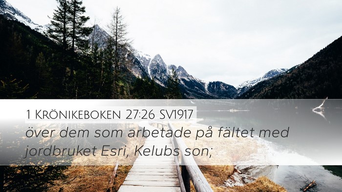 1 Krönikeboken 27:26 SV1917 Bible Verse Image