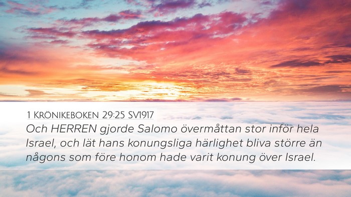 1 Krönikeboken 29:25 SV1917 Bible Verse Image