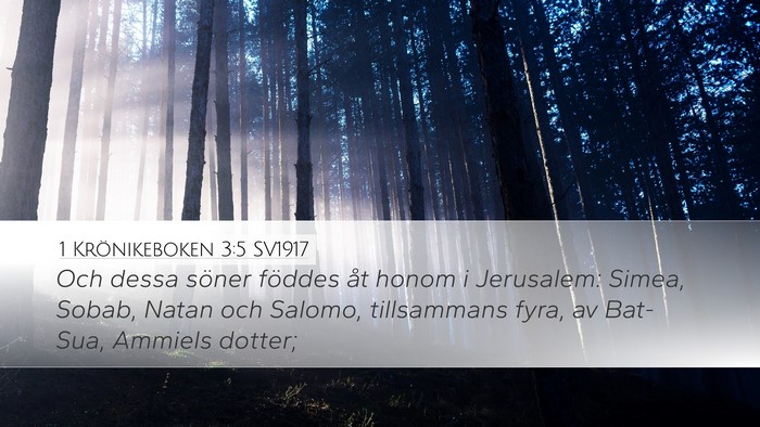 1 Krönikeboken 3:5 SV1917 Bible Verse Image