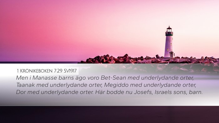1 Krönikeboken 7:29 SV1917 Bible Verse Image