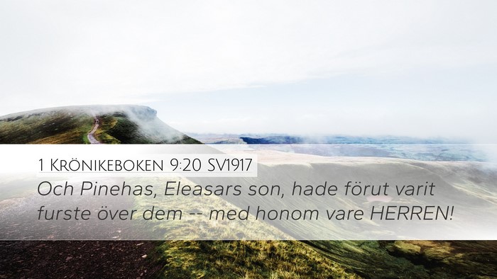 1 Krönikeboken 9:20 SV1917 Bible Verse Image