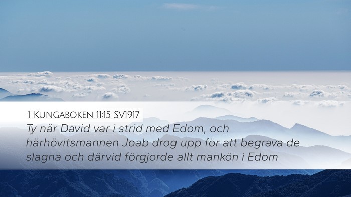 1 Kungaboken 11:15 SV1917 Bible Verse Image