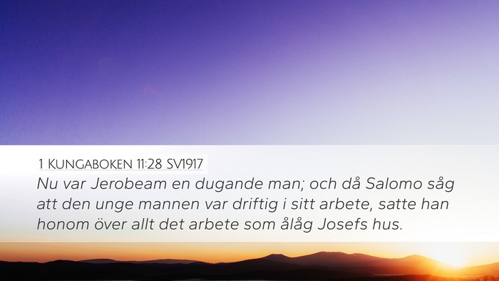 1 Kungaboken 11:28 SV1917 Bible Verse Image