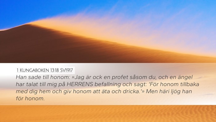 1 Kungaboken 13:18 SV1917 Bible Verse Image