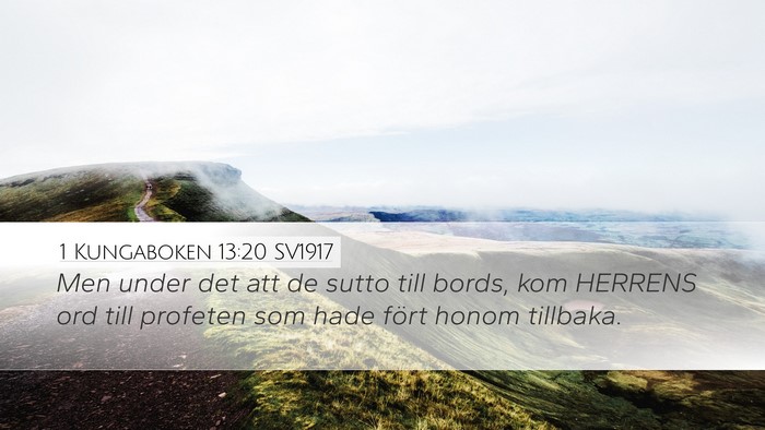 1 Kungaboken 13:20 SV1917 Bible Verse Image
