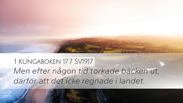 1 Kungaboken 17:7 SV1917 Desktop Wallpaper - Men efter någon tid torkade bäcken ut, därför - Desktop Bible Verse Wallpaper
