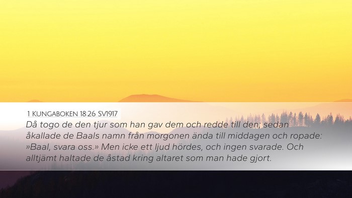 1 Kungaboken 18:26 SV1917 Bible Verse Image