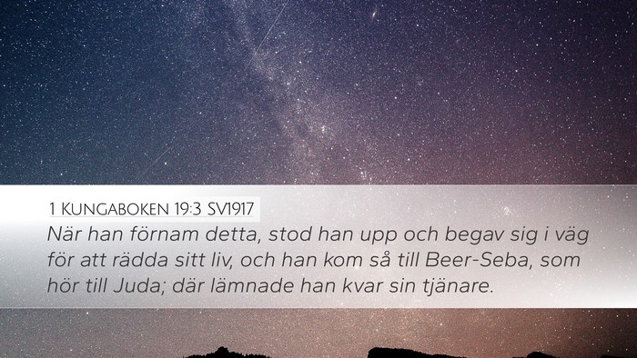 1 Kungaboken 19:3 SV1917 Bible Verse Image