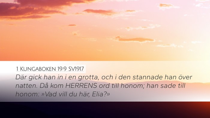 1 Kungaboken 19:9 SV1917 Bible Verse Image