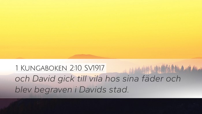 1 Kungaboken 2:10 SV1917 Bible Verse Image