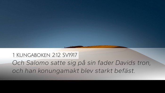 1 Kungaboken 2:12 SV1917 Bible Verse Image