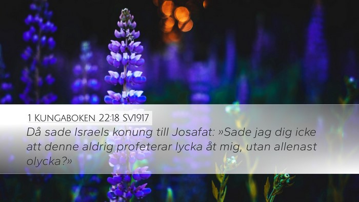 1 Kungaboken 22:18 SV1917 Bible Verse Image