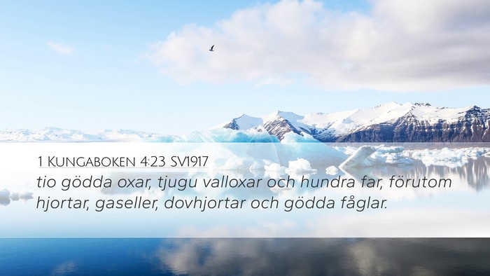 1 Kungaboken 4:23 SV1917 Bible Verse Image