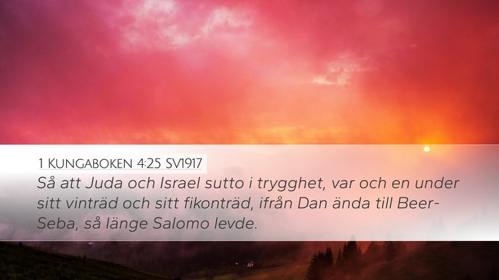 1 Kungaboken 4:25 SV1917 Bible Verse Image