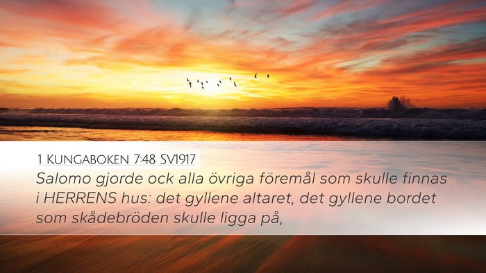 1 Kungaboken 7:48 SV1917 Bible Verse Image