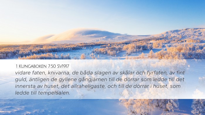 1 Kungaboken 7:50 SV1917 Bible Verse Image