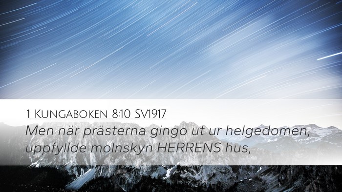 1 Kungaboken 8:10 SV1917 Bible Verse Image