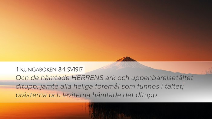 1 Kungaboken 8:4 SV1917 Desktop Wallpaper - Och de hämtade HERRENS ark och - Desktop Bible Verse Wallpaper