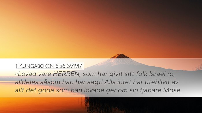 1 Kungaboken 8:56 SV1917 Bible Verse Image