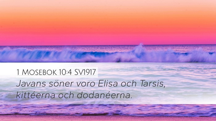 1 Mosebok 10:4 SV1917 Bible Verse Image