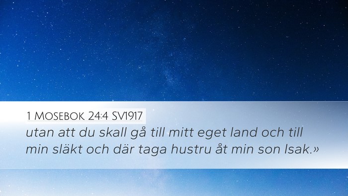 1 Mosebok 24:4 SV1917 Bible Verse Image