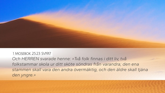 1 Mosebok 25:23 SV1917 Bible Verse Image