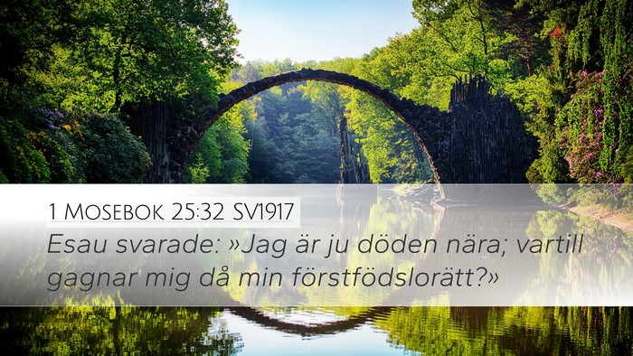1 Mosebok 25:32 SV1917 Bible Verse Image