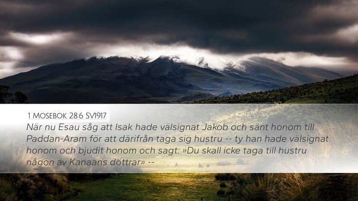 1 Mosebok 28:6 SV1917 Bible Verse Image