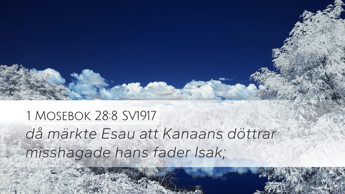 1 Mosebok 28:8 SV1917 Bible Verse Image