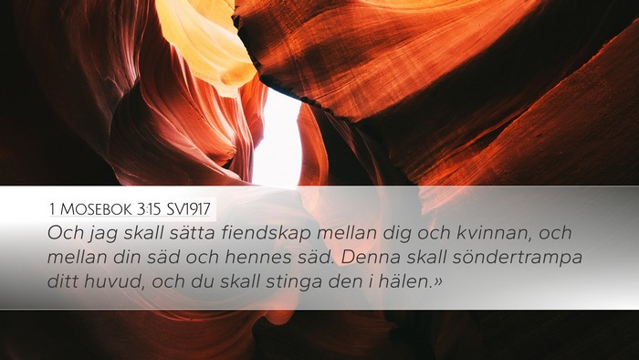 1 Mosebok 3:15 SV1917 Bible Verse Image