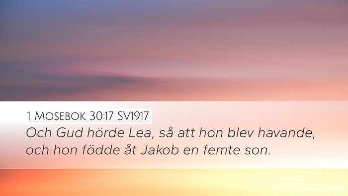 1 Mosebok 30:17 SV1917 Bible Verse Image