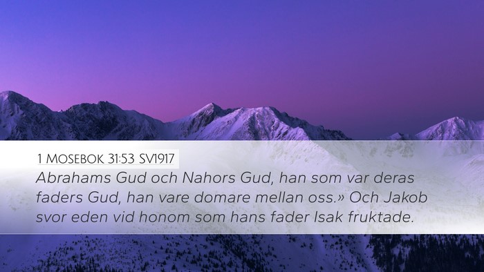 1 Mosebok 31:53 SV1917 Bible Verse Image