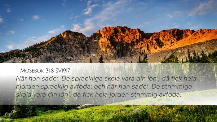 1 Mosebok 31:8 SV1917 Bible Verse Image