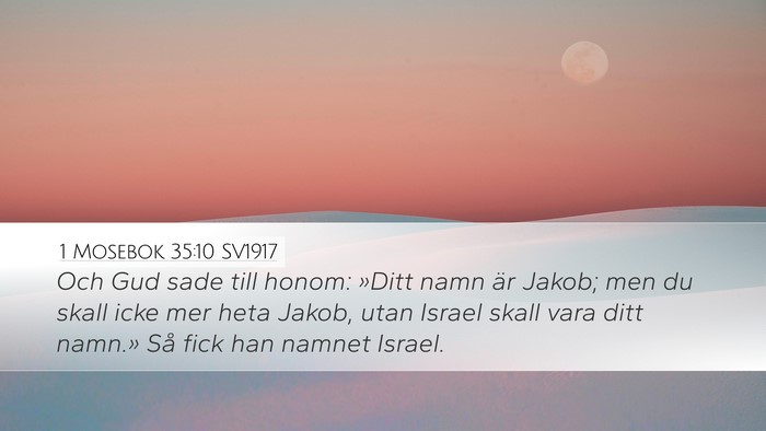 1 Mosebok 35:10 SV1917 Bible Verse Image