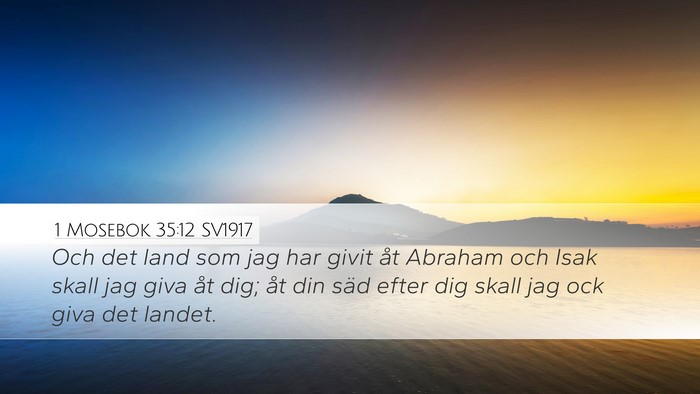 1 Mosebok 35:12 SV1917 Bible Verse Image