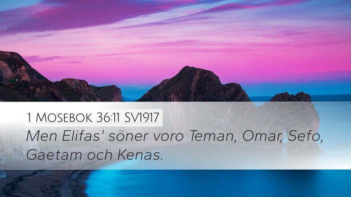 1 Mosebok 36:11 SV1917 Bible Verse Image