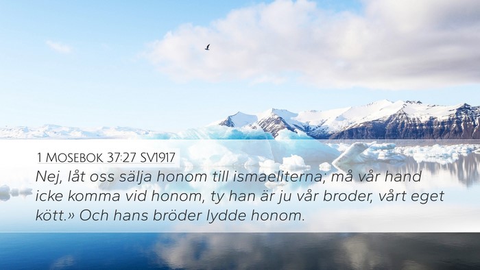 1 Mosebok 37:27 SV1917 Bible Verse Image
