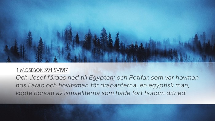 1 Mosebok 39:1 SV1917 Desktop Wallpaper - Och Josef fördes ned till Egypten; och Potifar, - Desktop Bible Verse Wallpaper