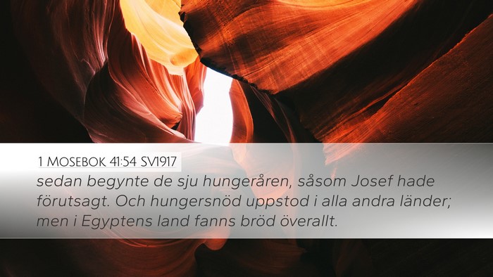 1 Mosebok 41:54 SV1917 Bible Verse Image