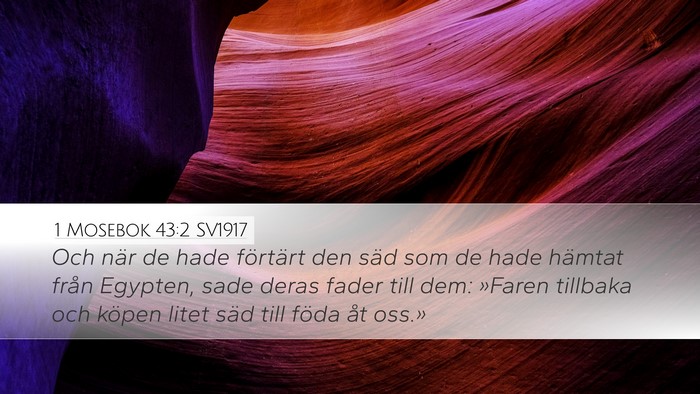 1 Mosebok 43:2 SV1917 Bible Verse Image