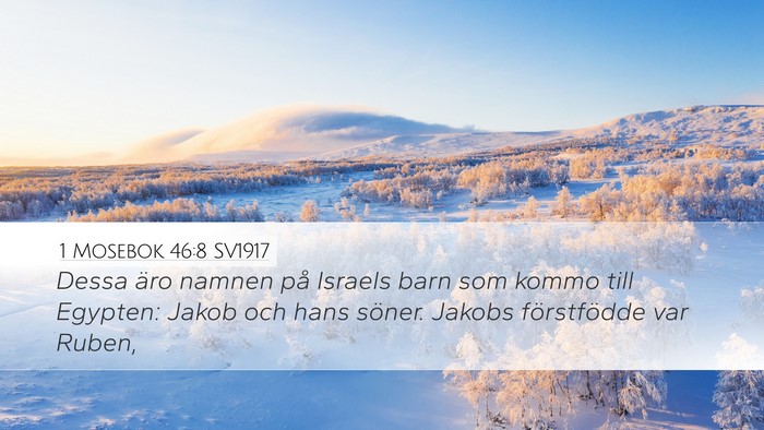 1 Mosebok 46:8 SV1917 Bible Verse Image