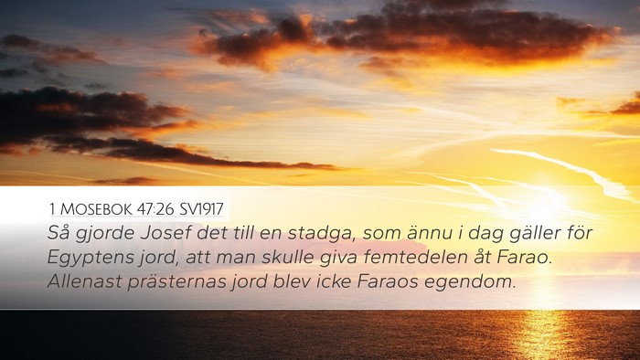 1 Mosebok 47:26 SV1917 Desktop Wallpaper - Så gjorde Josef det till en stadga, som ännu i - Desktop Bible Verse Wallpaper