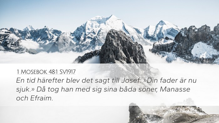 1 Mosebok 48:1 SV1917 Desktop Wallpaper - En tid härefter blev det sagt till Josef: »Din - Desktop Bible Verse Wallpaper