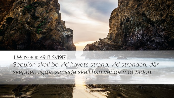 1 Mosebok 49:13 SV1917 Bible Verse Image