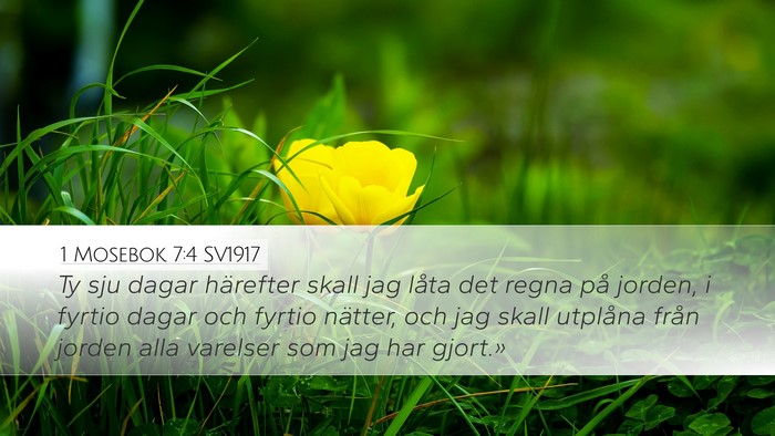 1 Mosebok 7:4 SV1917 Bible Verse Image